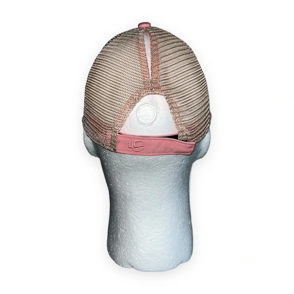 Vermeer Agricultural Equipment Pink Ladies Hat Cap Adjustable Ponytail Back NWOT